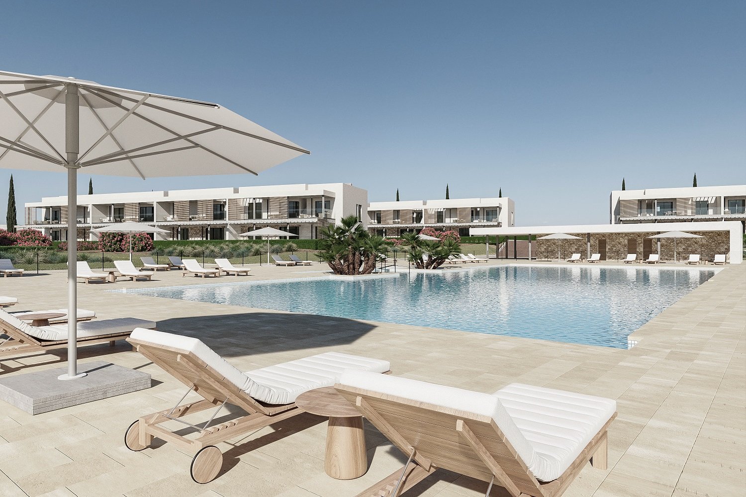New development on the south side of Mallorca in Es Trenc with swimming pool